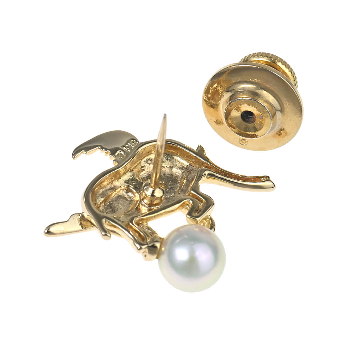 ミキモト　ピンブローチ　スイング　一粒未使用に近い　付属品なし MIKIMOTO（ミキモト） ゾウ 1Pパール ピンブローチ 中古 ユニセックス