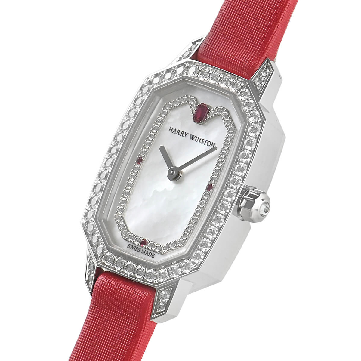 中古 ハリー ウィンストン HARRY WINSTON EMEQHM18WW014 ホワイト /ダイヤモンド レディース 腕時計 新品)HARRY WINSTON ハリー・ウィンストン エメラルド EMEQHM18WW014