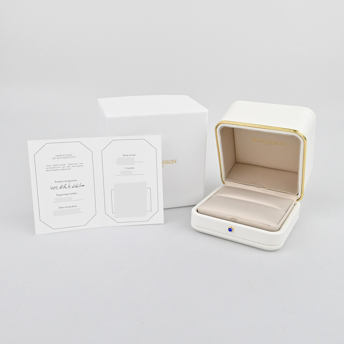 BOUCHERON（ブシュロン） キャトル ダブルホワイト（ハーフ）リング