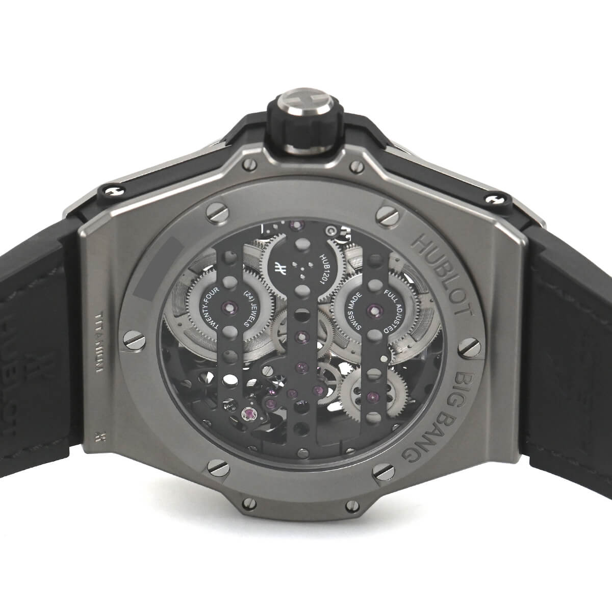 HUBLOT 未使用 ウブロ 純正 ラバーベルト 黒 メンズ 腕時計