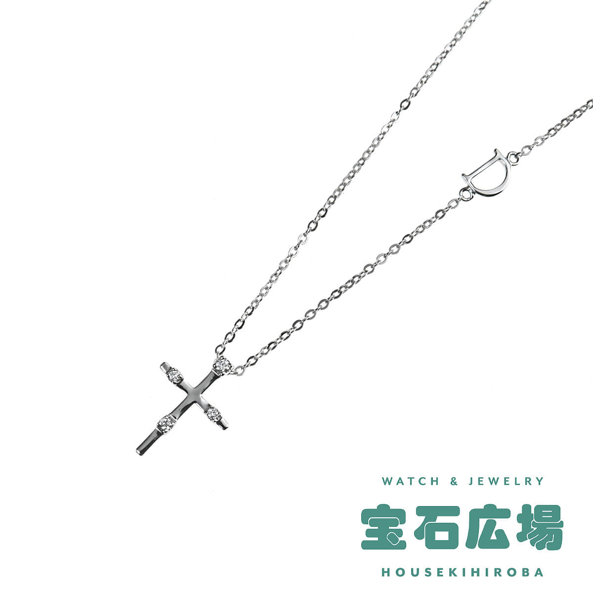 ダミアーニ DAMIANI ミニシンボリ クロス 4Pダイヤ ペンダントネックレス 20046146 中古 ユニセックス ジュエリー