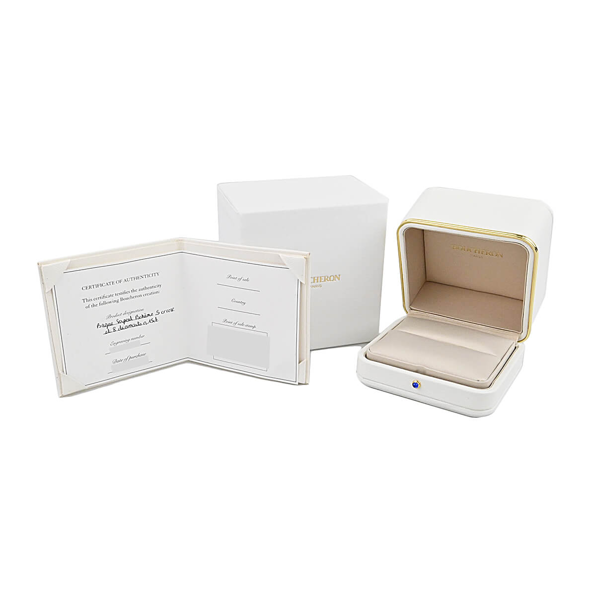 BOUCHERON アクセサリーシルバーケース、巾着（２個）、紙袋（2枚）セット パール付きシフォンシュシュ | JewelVOX（ジュエルボックス