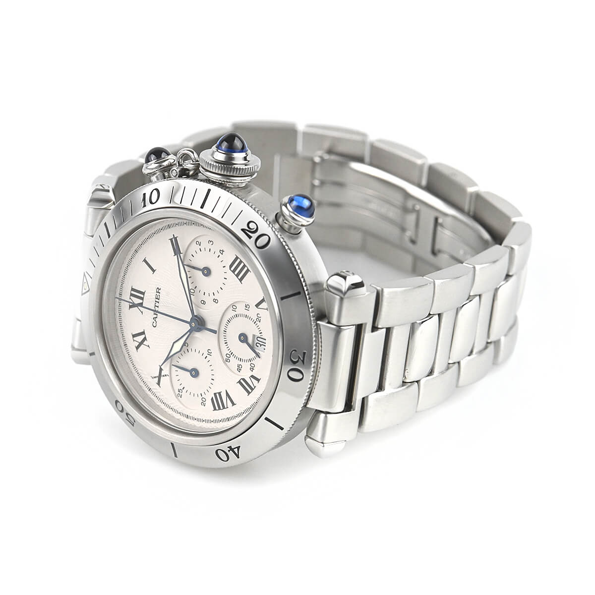 Cartier（カルティエ） パシャ 38 クロノ W31018H3 中古 メンズ 腕時計