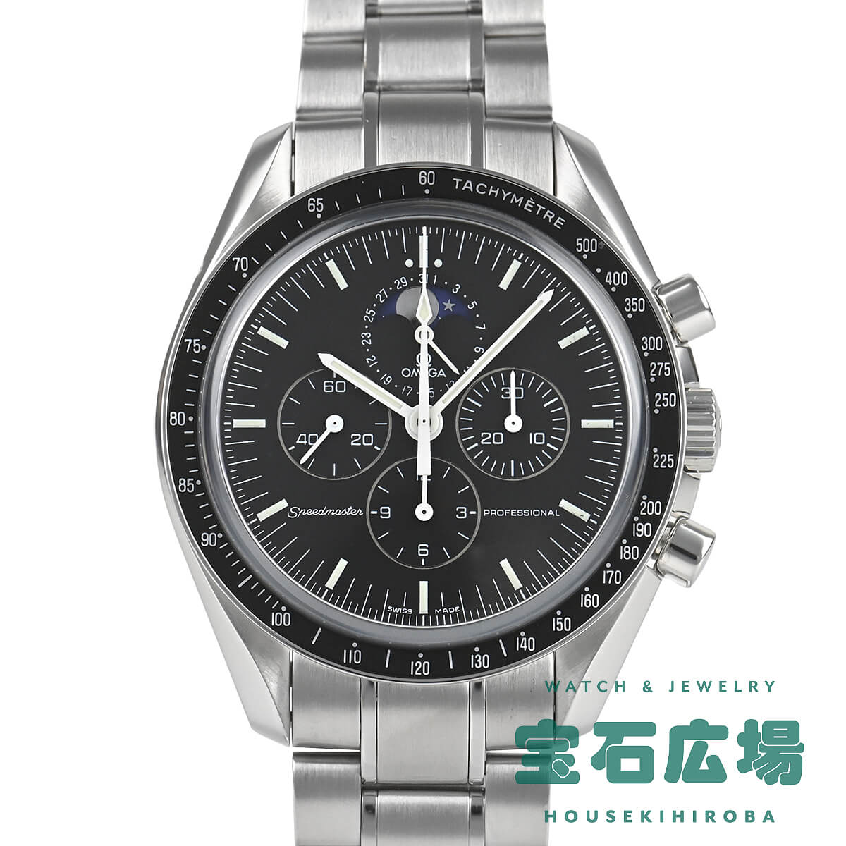 オメガ OMEGA スピードマスタープロフェッショナル ムーンフェイズ 3576-50 中古 メンズ ...