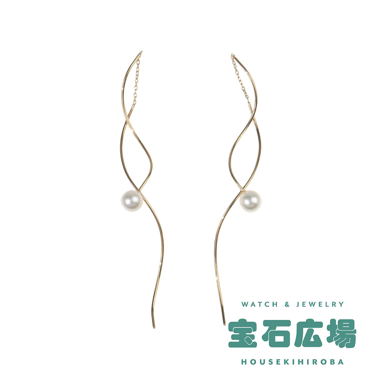 TASAKI（タサキ） TASAKI 1P淡水パール ドロップピアス EC-3679-18KYG