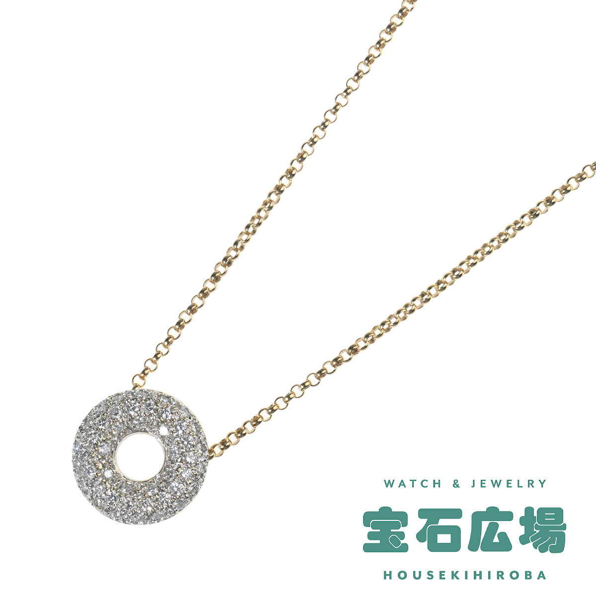 スタージュエリー STAR JEWELRY サークル パヴェダイヤ ペンダントネックレス  中古 レディース ジュエリー