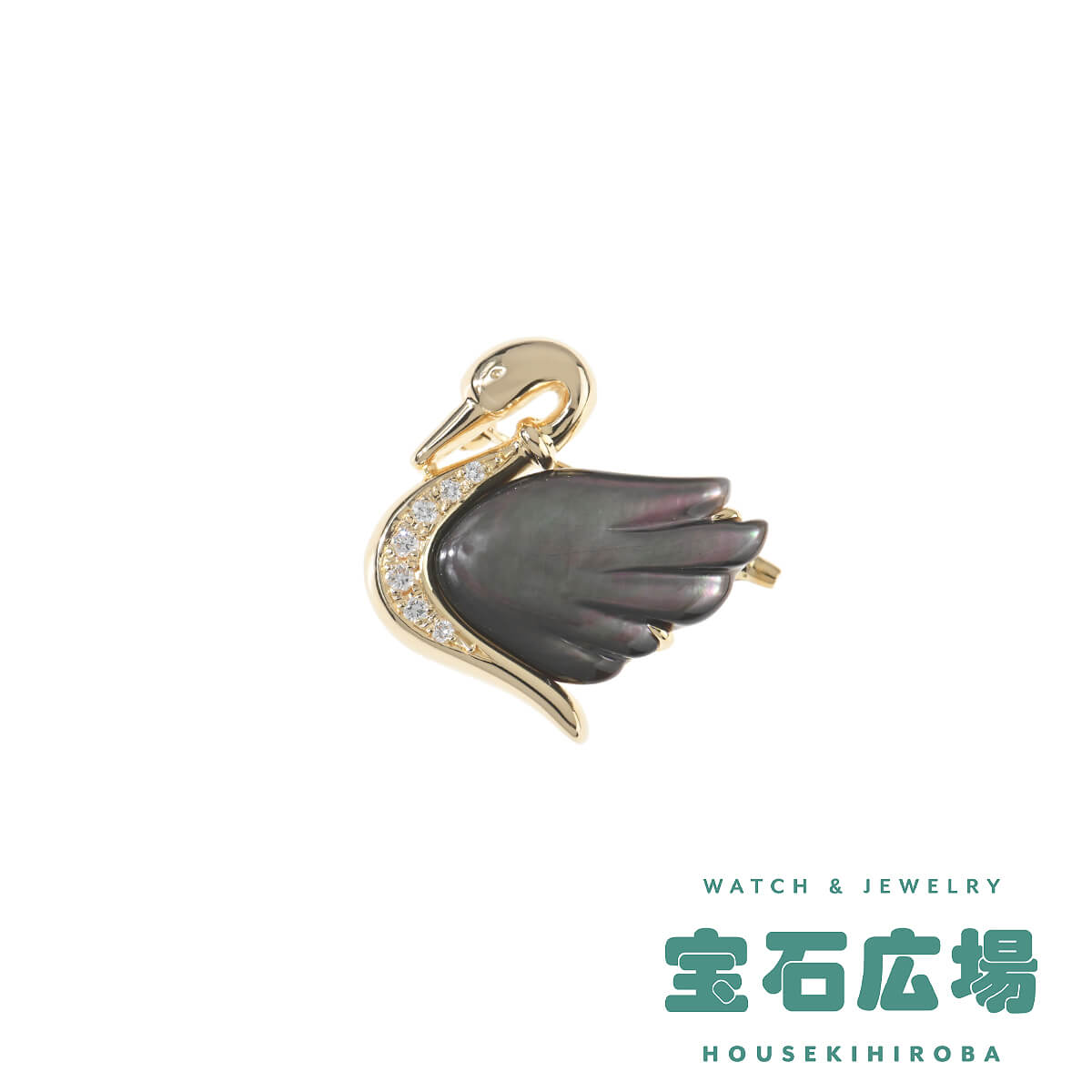 TASAKI スワンブローチ 未使用品】田崎真珠 タサキ パール ピンブローチ スワン 菊紋