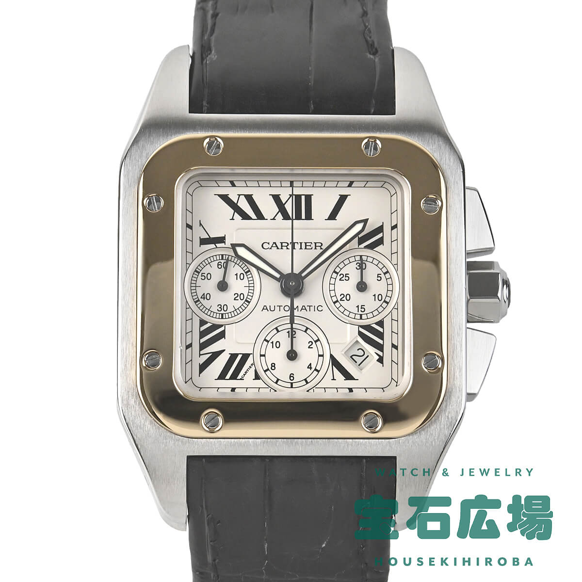 カルティエ Cartier サントス100 クロノ XL W20091X7 中古 メンズ 腕時計