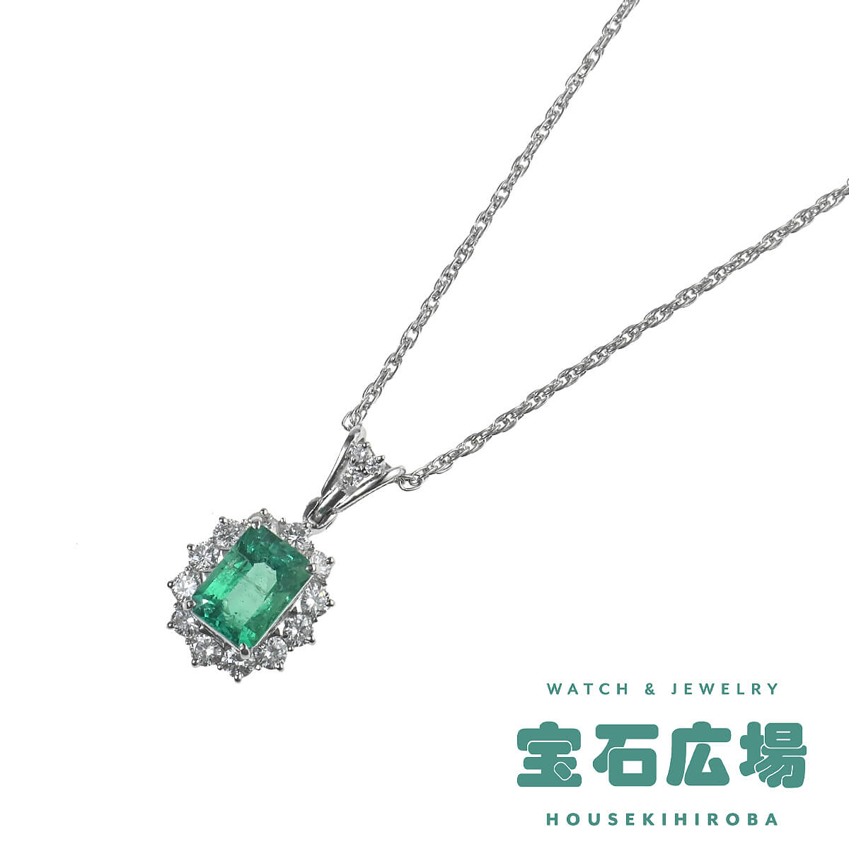 ノーブランド エメラルド・ダイヤ ペンダントネックレス 中古 レディース ジュエリー