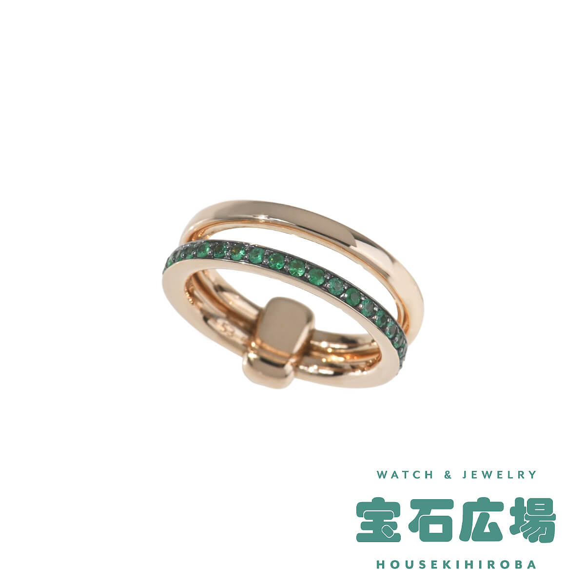 ポメラート Pomellato トゥギャザー エメラルド ダブルリング