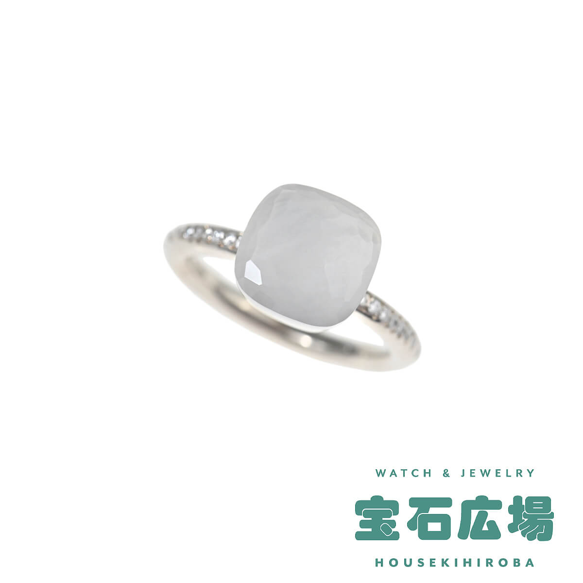 ポメラート Pomellato ヌード ミルキー クラシック ミルキークオーツ・ダイヤ リング PAC2031_UW000_B0QLT_55 中古 未使用品 レディース ジュエリー