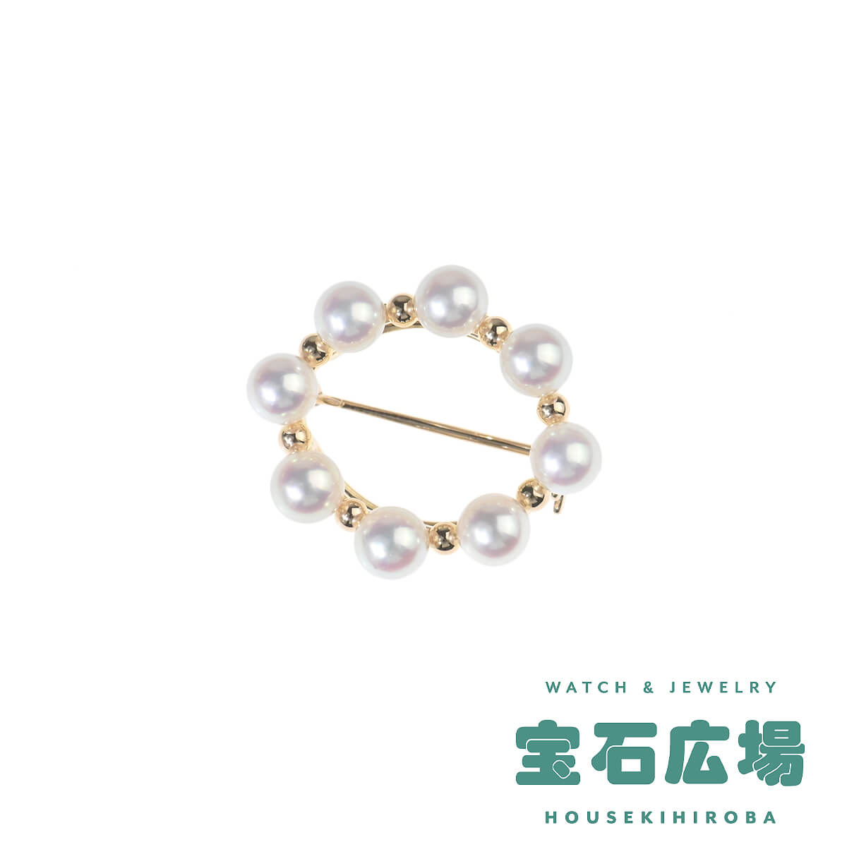 タサキ TASAKI オーバル 8Pパール ブローチ  中古 ユニセックス ジュエリー
