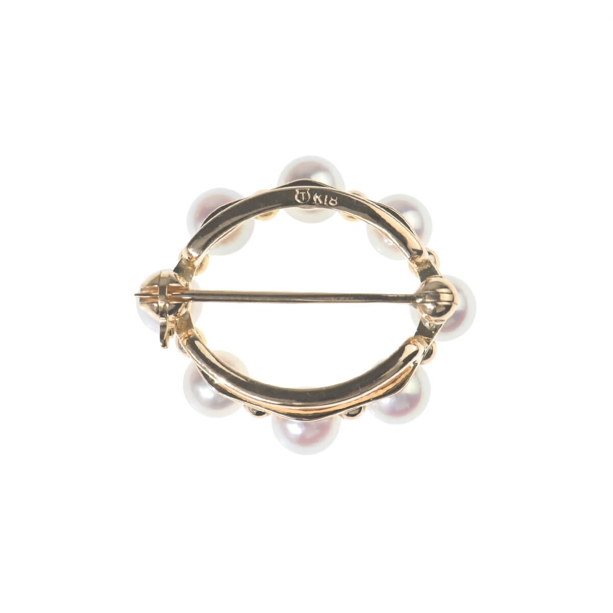タサキ TASAKI オーバル 8Pパール ブローチ 中古 ユニセックス ジュエリー