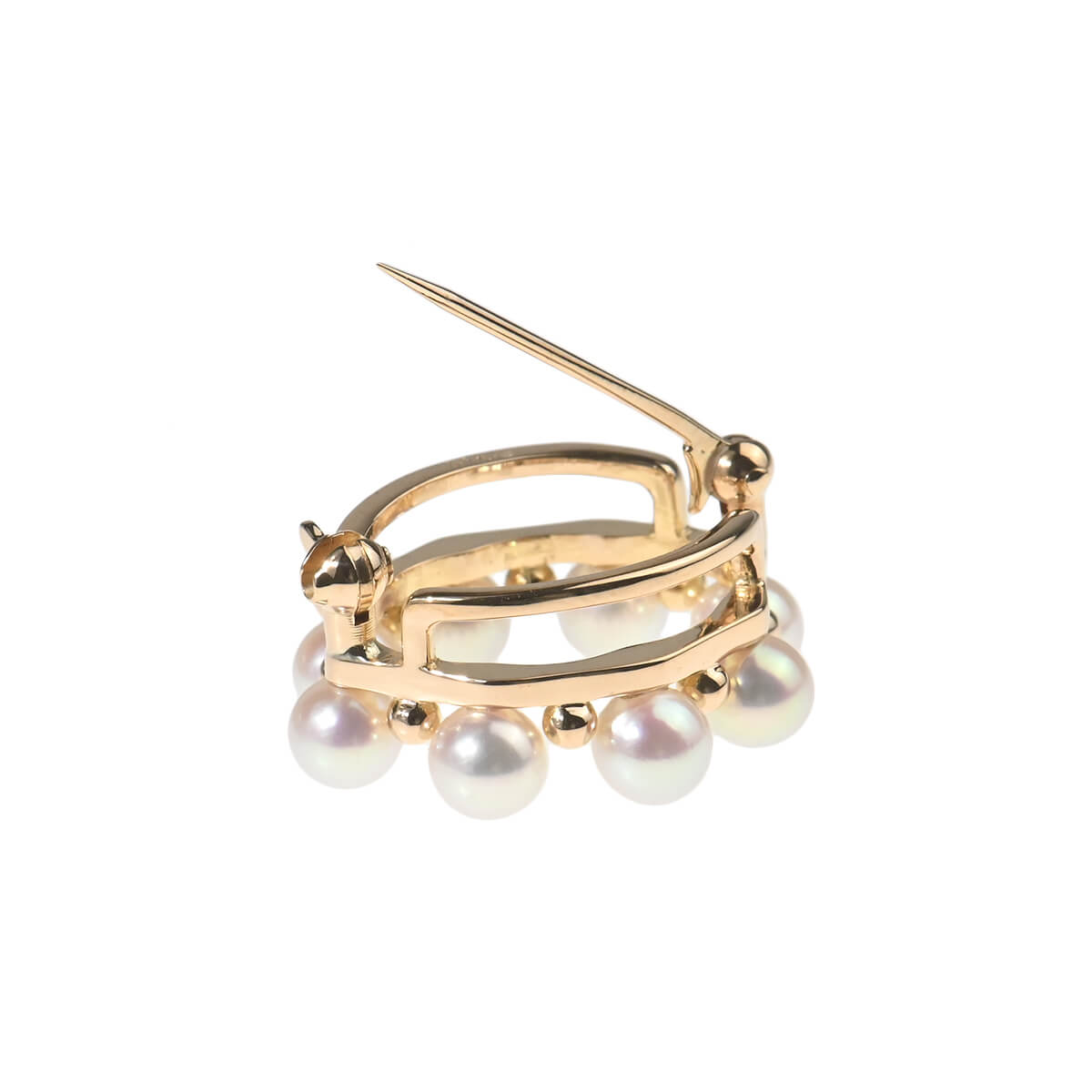 タサキ TASAKI オーバル 8Pパール ブローチ 中古 ユニセックス ジュエリー
