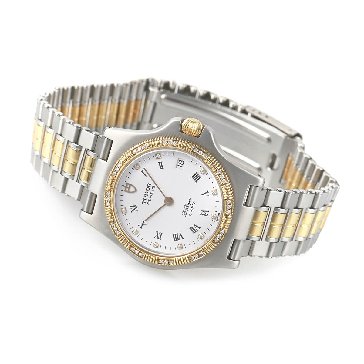 チュードル TUDOR 15810 モナーク ダイヤベゼル 10Pダイヤ クォーツ レディース _942994 チューダー TUDOR モナーク ダイヤモンドベゼル 15810 腕時計