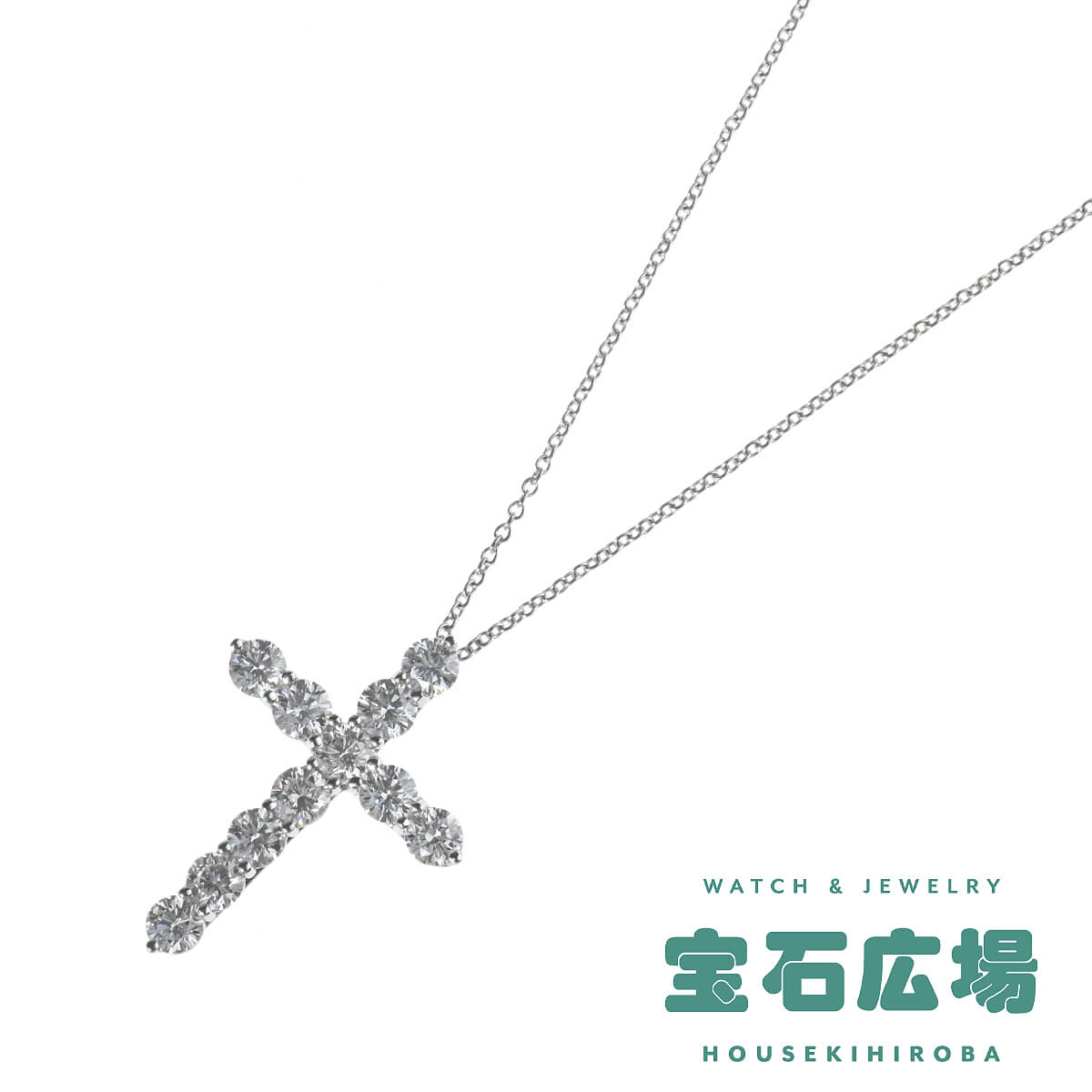 ティファニー TIFFANY＆Co. クロス（ラージ） ダイヤ ペンダントネックレス 60007430 中古 ユニセックス ジュエリー