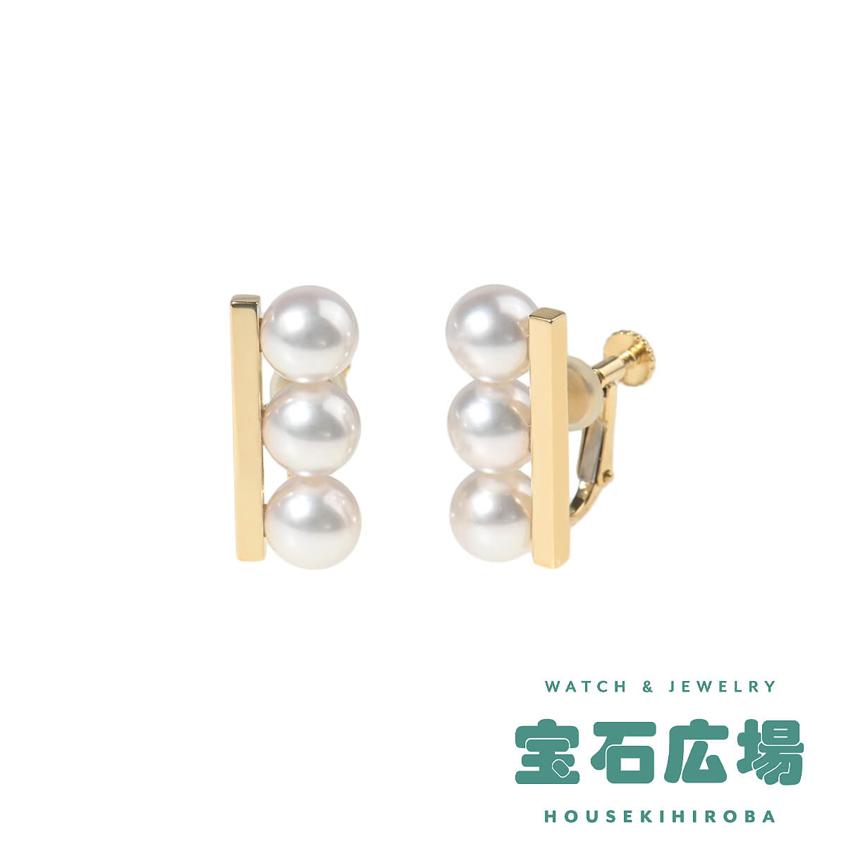 タサキ TASAKI バランス ネオ 3Pパール イヤリング E-4315-18KYG-UC 中古  ...