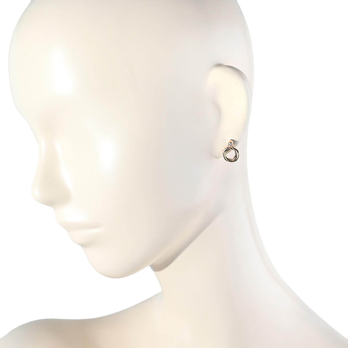 Cartier（カルティエ） トリニティ ドゥ 1Pダイヤ ピアス B8043200 