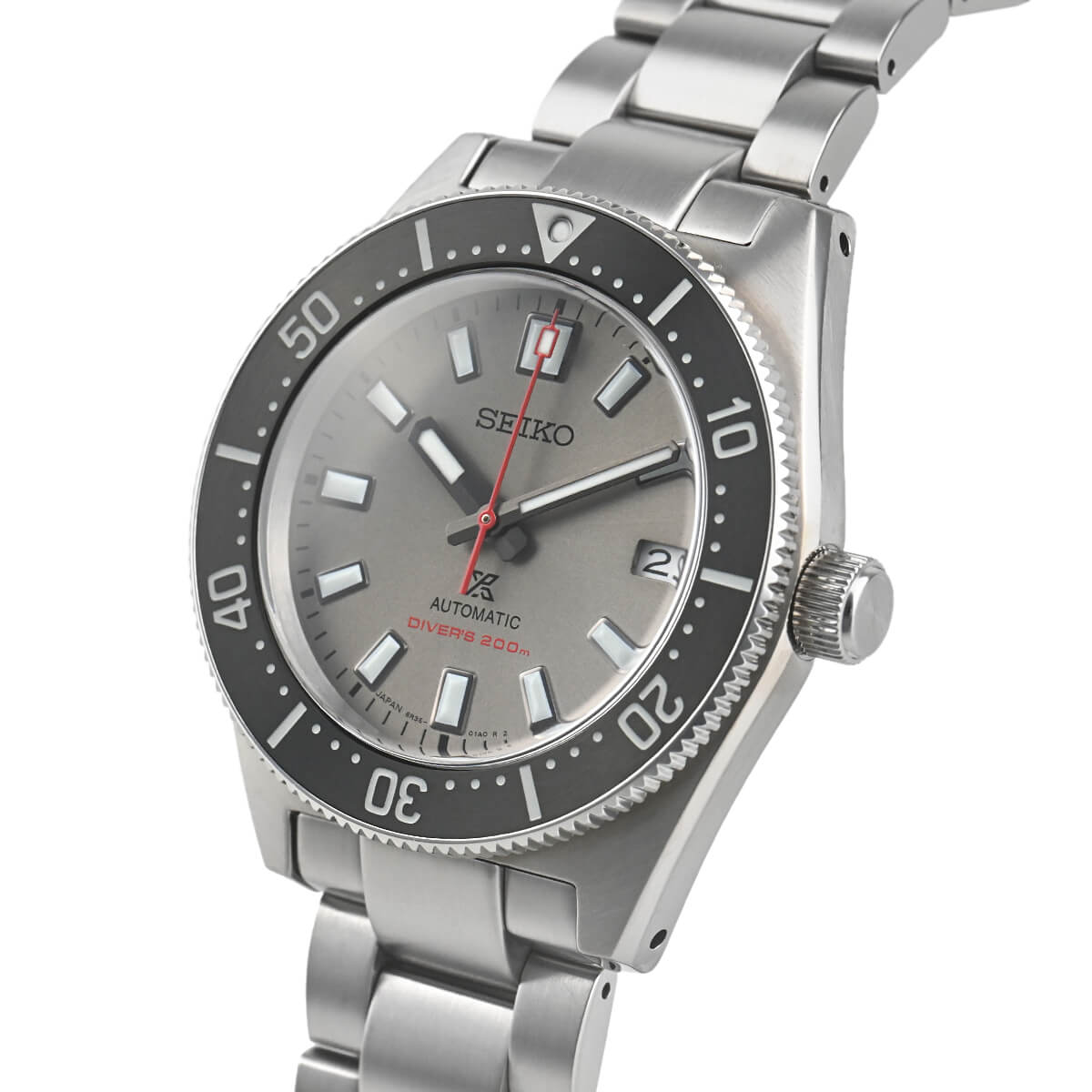 SEIKO 6R35 グレー 説明書付き SEIKO 6R35 Diver's Stainless Steel Automatic Mens Watch