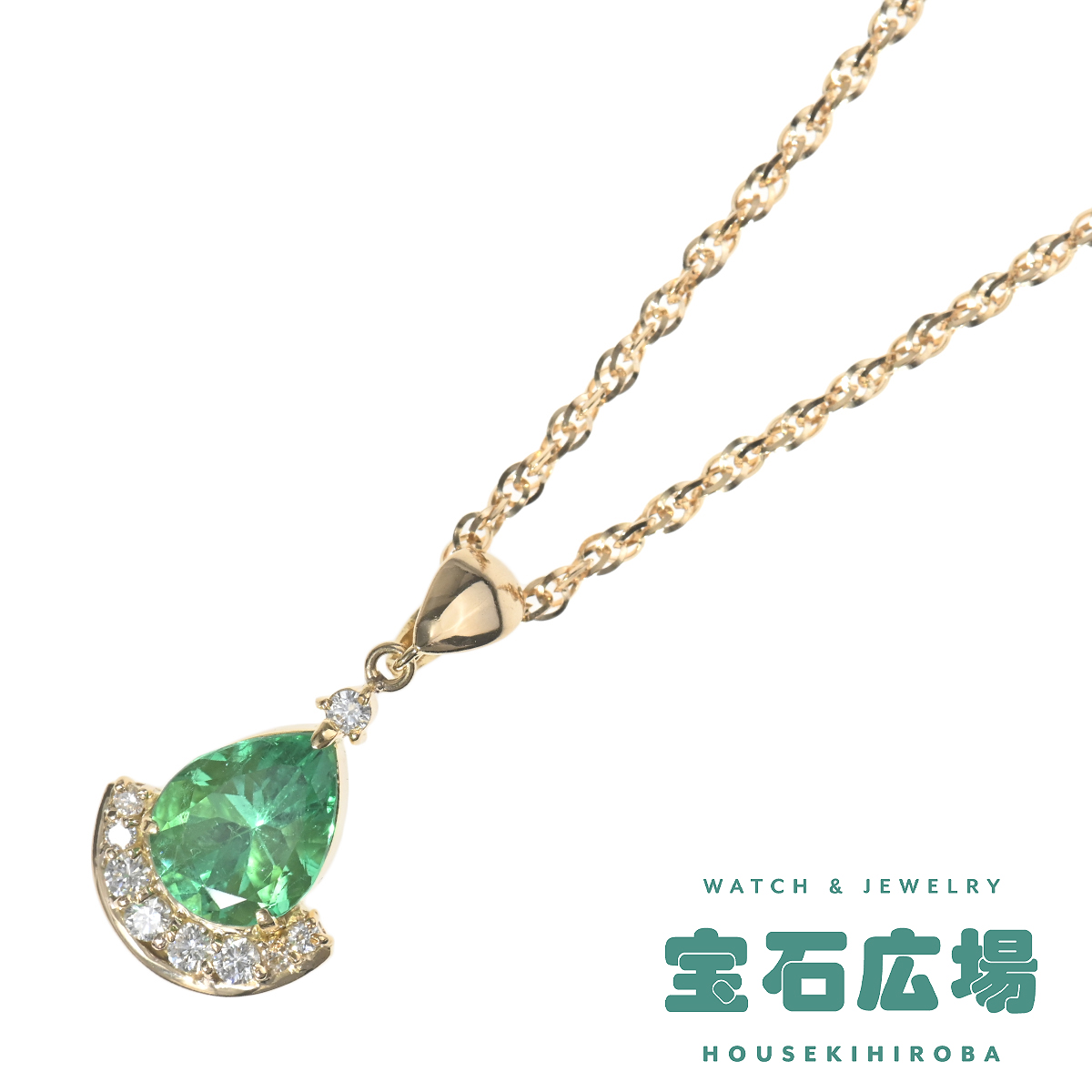 ノーブランド エメラルド・ダイヤ ペンダントネックレス  中古 レディース ジュエリー