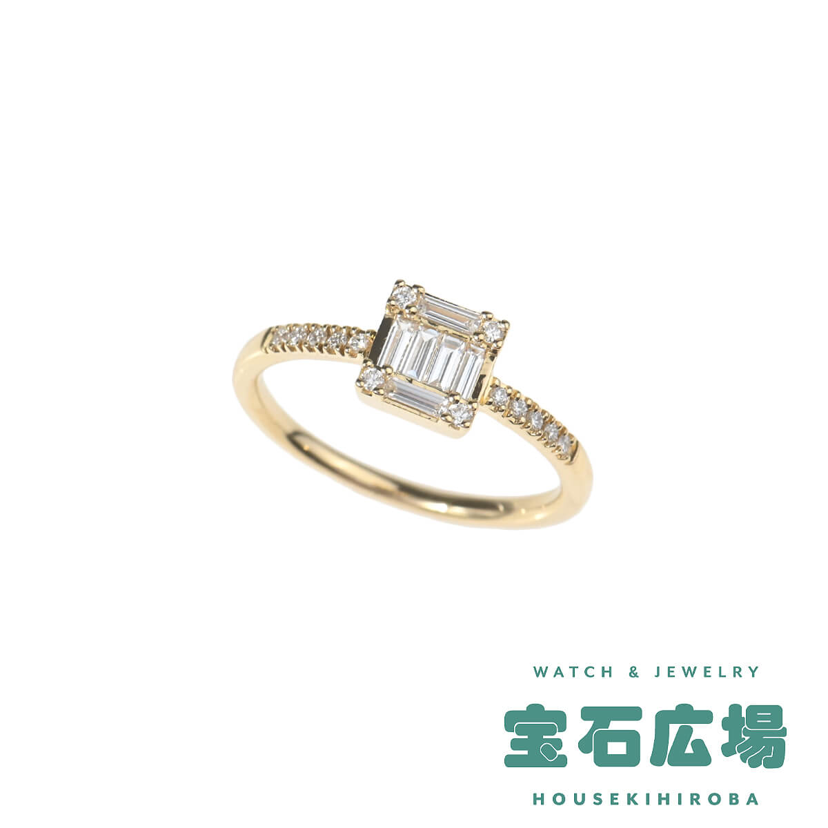 ベルシオラ k18WG バゲットカット ダイヤモンド リング プラチナ