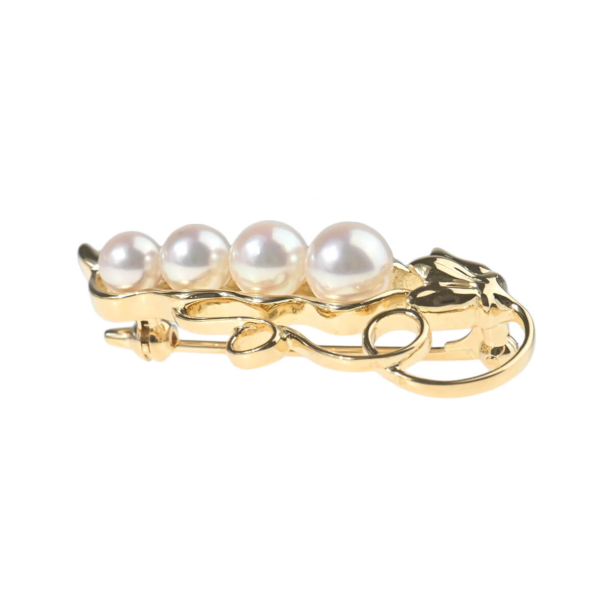 MIKIMOTO（ミキモト） ビーンズ 4Pパール ブローチ 中古 ユニセックス