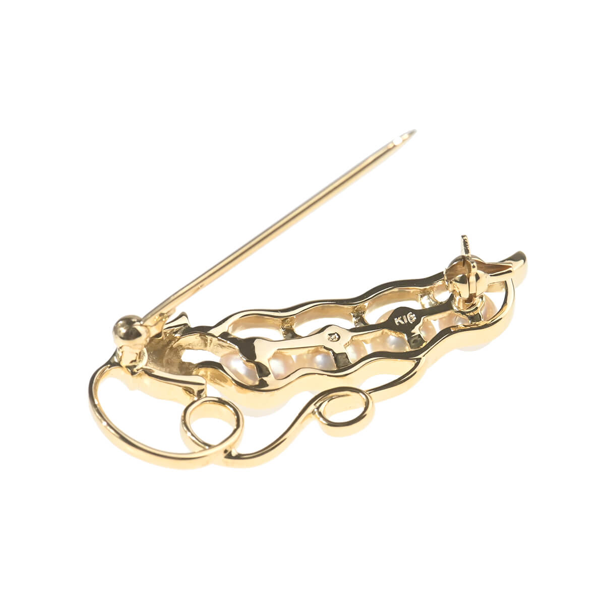 MIKIMOTO（ミキモト） ビーンズ 4Pパール ブローチ 中古 ユニセックス