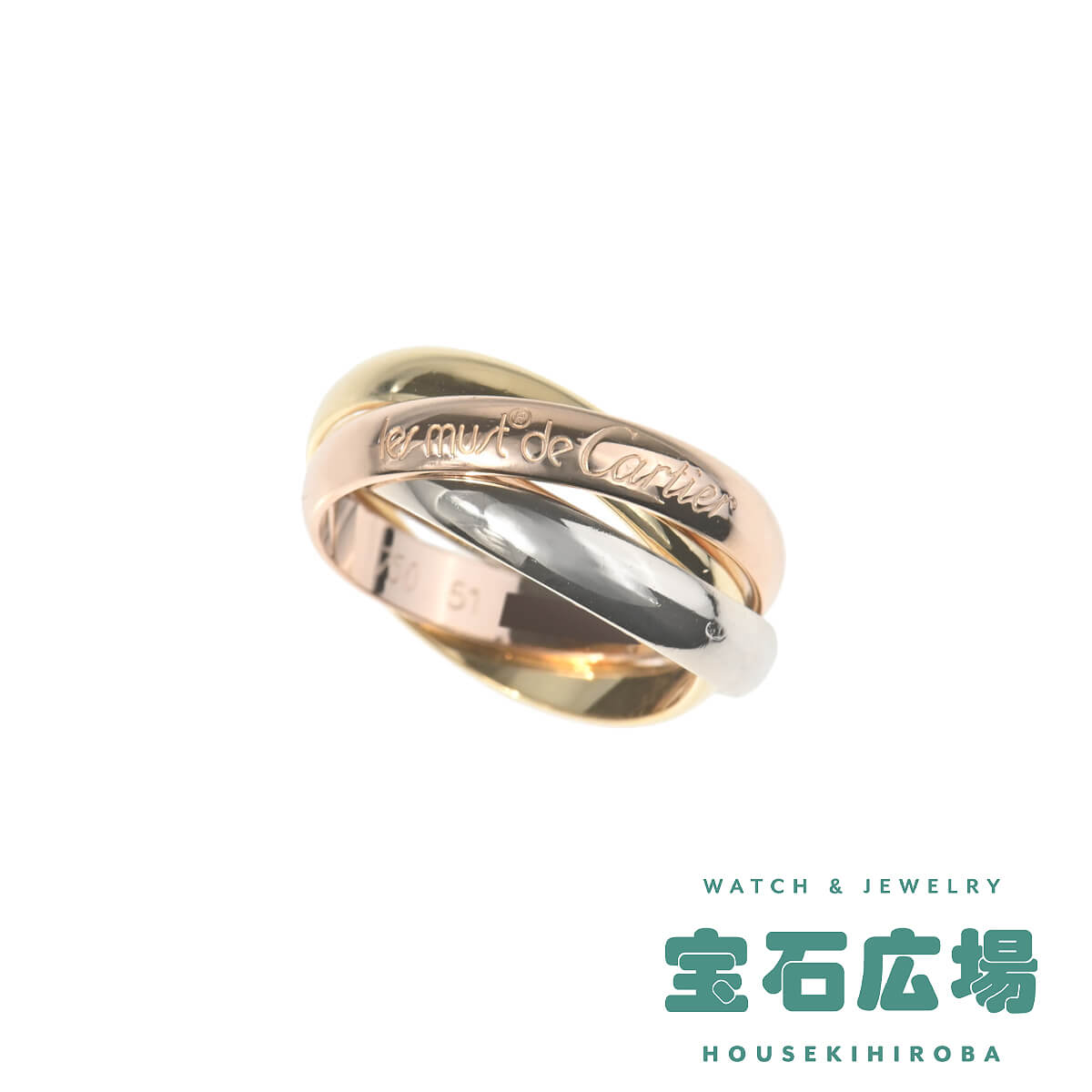 カルティエ トリニティ リング レア品 #48 Au750PG【22032】 カルティエ トリニティ リング レア品 #48 Au750PG【22032