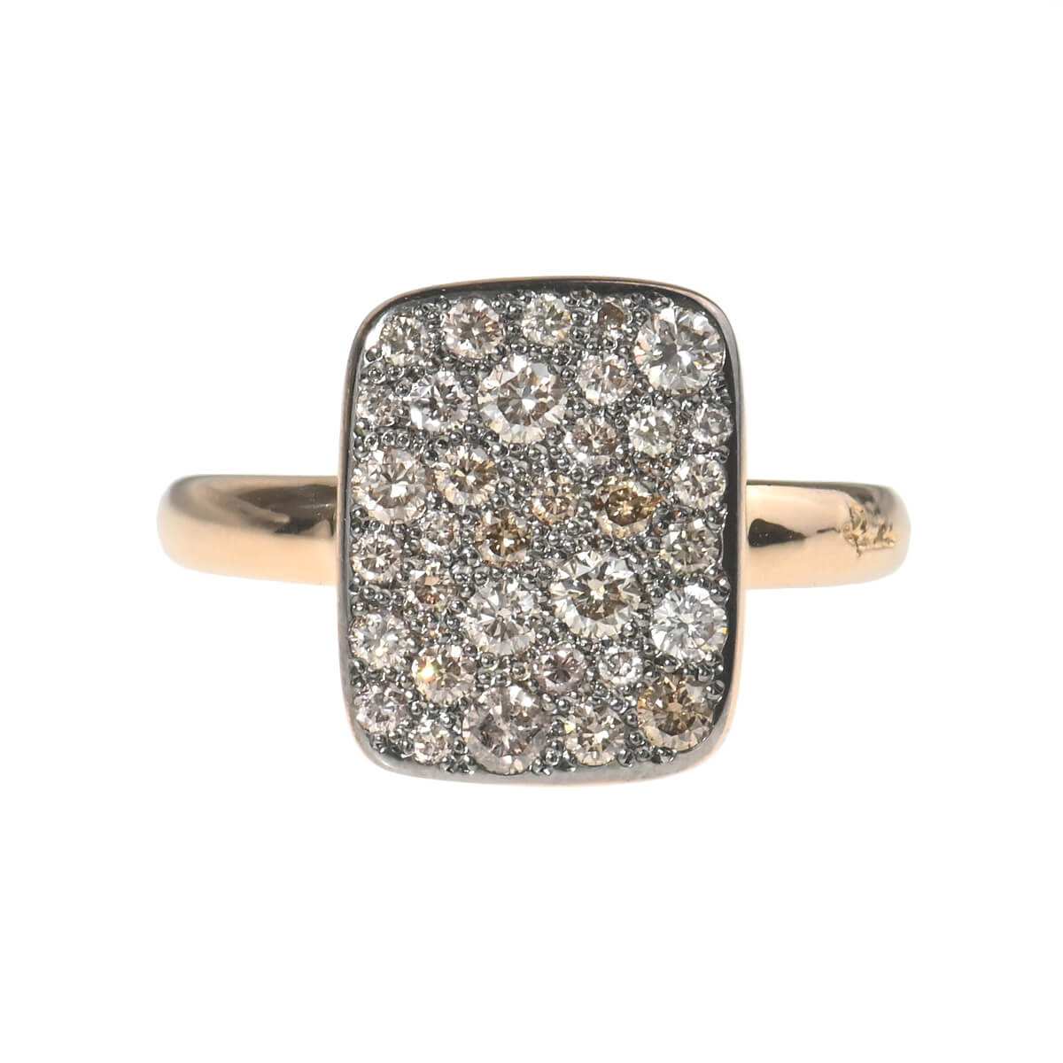 ポメラート Pomellato サッビア（スクエア） パヴェブラウンダイヤ