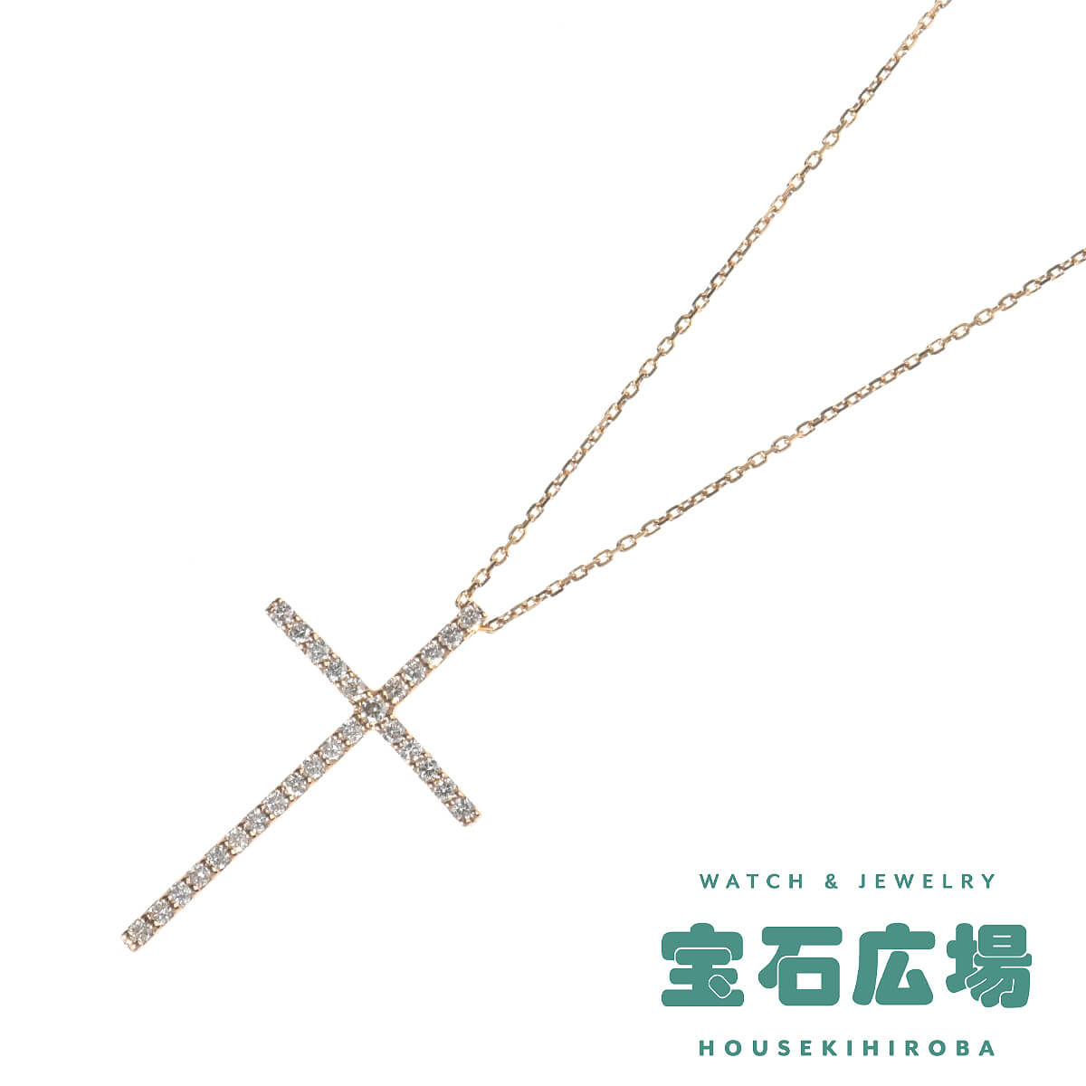 ノーブランド メッセージクロス Ti Amo（L） ダイヤ ペンダントネックレス  中古 ユニセックス ジュエリー