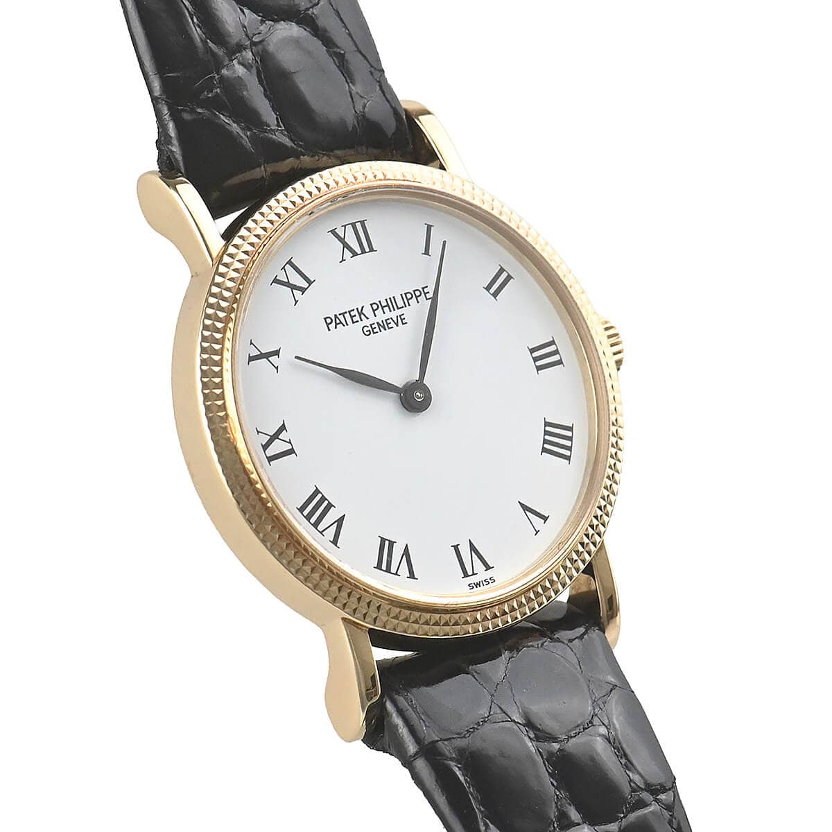 パテックフィリップ カラトラバ ベゼルダイヤ 4896G レディース 中古 腕時計 PATEK PHILIPPE - パテックフィリップ カラトラバ ベゼルダイヤ 4896G