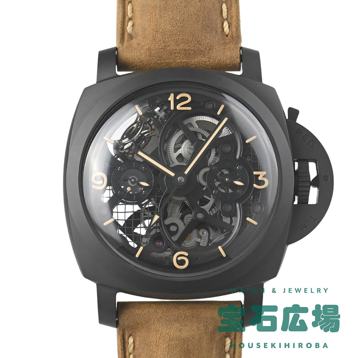 パネライ PANERAI ロ・シェンツィアート ルミノール 1950 トゥールビヨン GMT チタニオ 世界限定150本 PAM00528 中古 未使用品 メンズ 腕時計