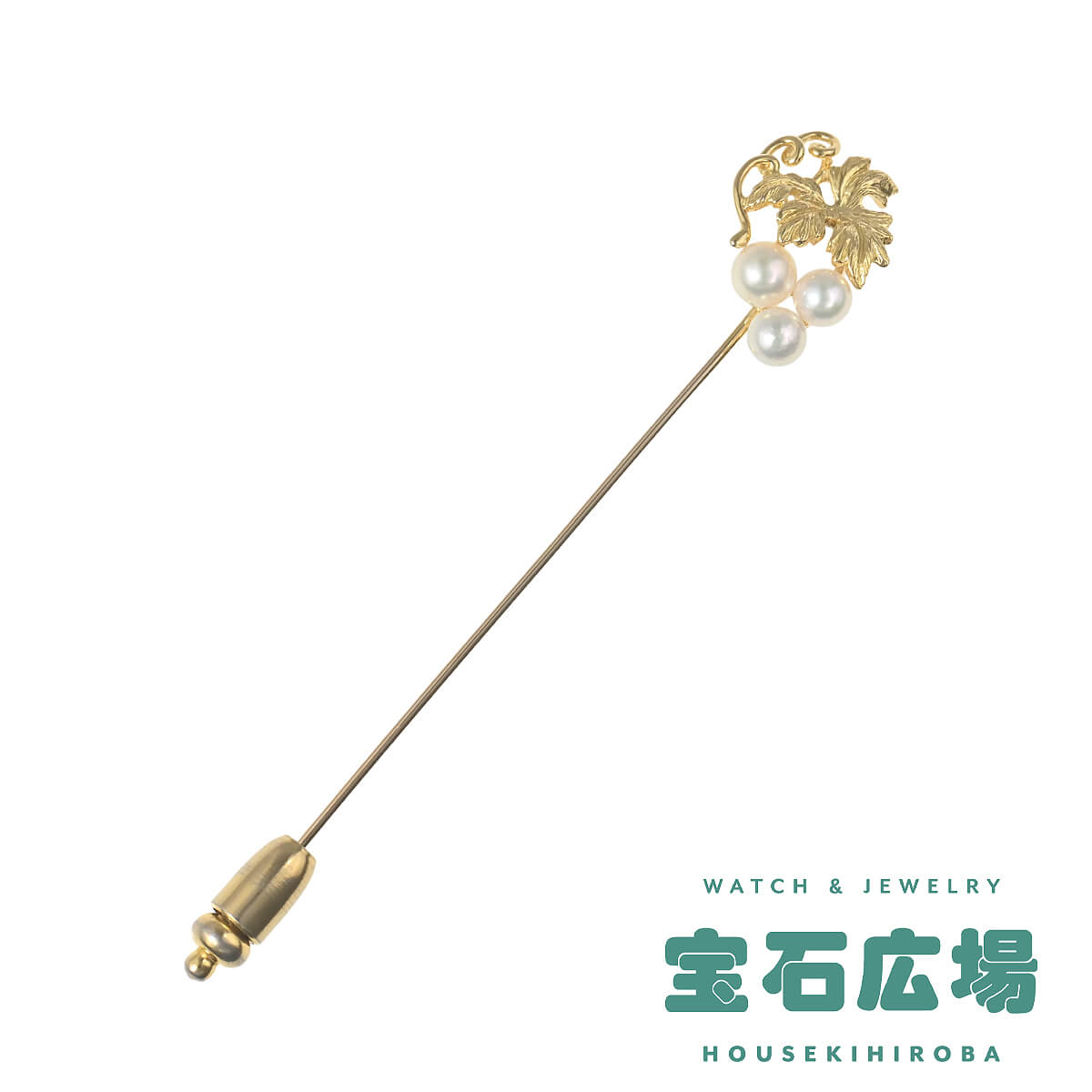 ミキモト MIKIMOTO ブドウ 3Pパール スティックピンブローチ  中古 ユニセックス ジュエリー