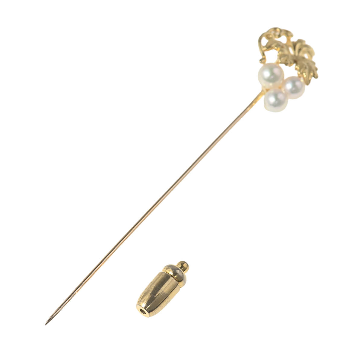 MIKIMOTO（ミキモト） ブドウ 3Pパール スティックピンブローチ 中古 