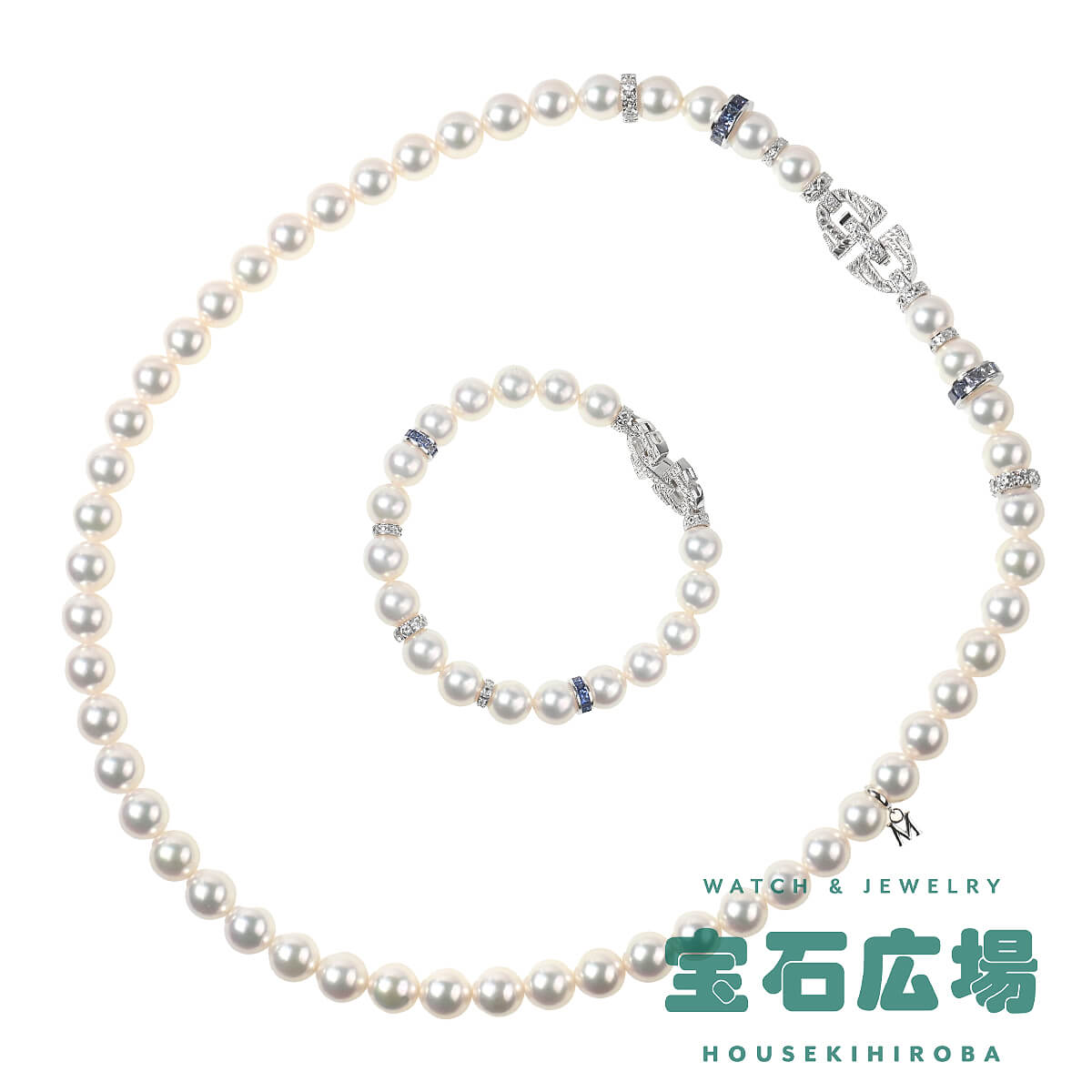 MIKIMOTO（ミキモト） パール・サファイア・ダイヤ チョーカー