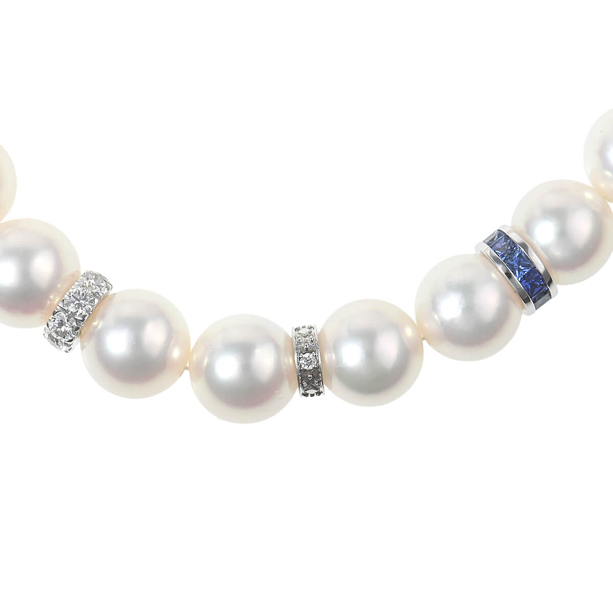 MIKIMOTO（ミキモト） パール・サファイア・ダイヤ チョーカー