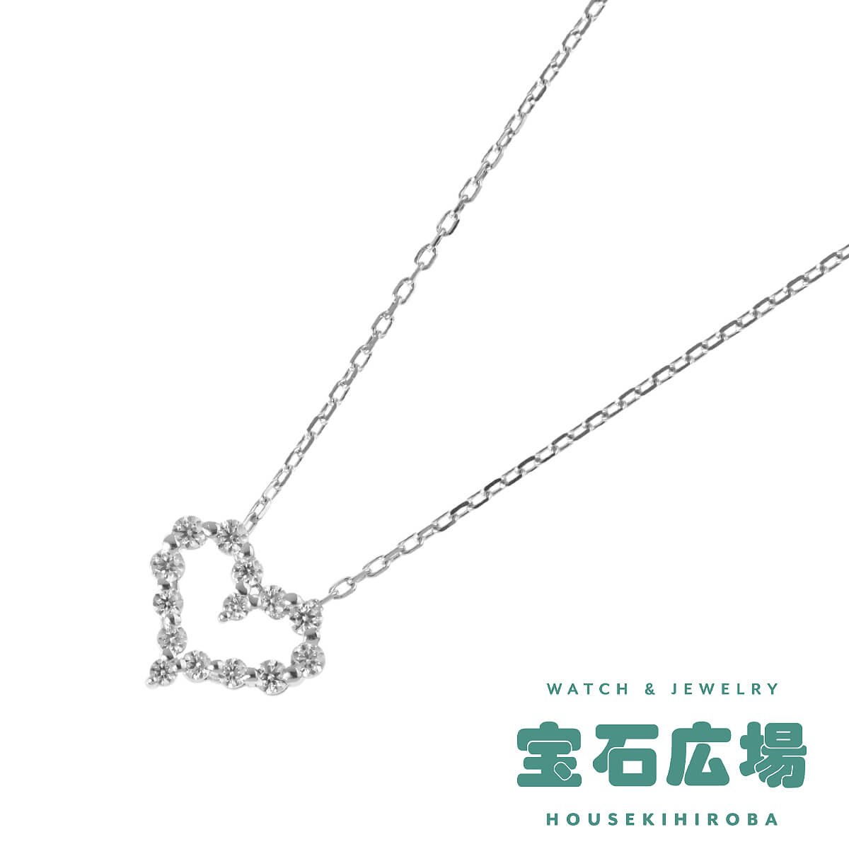 ノーブランド ハート ダイヤ ペンダントネックレス  中古 レディース ジュエリー