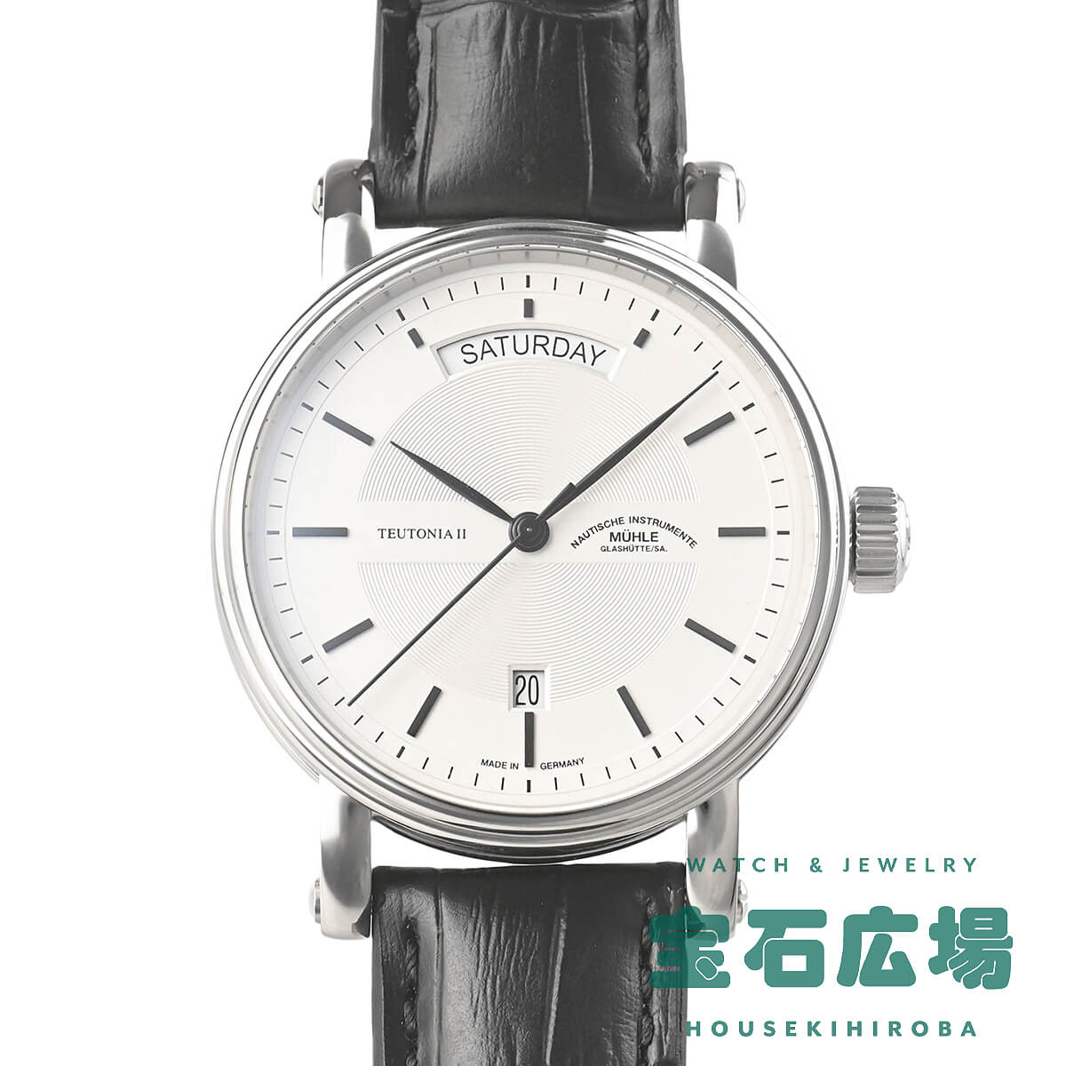 �~���[���E�O���X�q���b�e Muhle Glashutte Teutonia II Day�^Date M1-33-65-LB �����Y �r���v