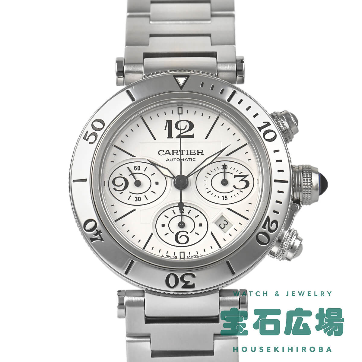 カルティエ Cartier パシャ シータイマー クロノ W31089M7 中古 メンズ 腕時計
