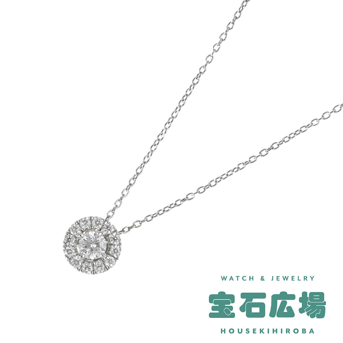 フォーエバーマーク センター・オブ・マイ・ユニバース 1Pダイヤ・パヴェダイヤ ペンダントネックレス  中古 レディース ジュエリー