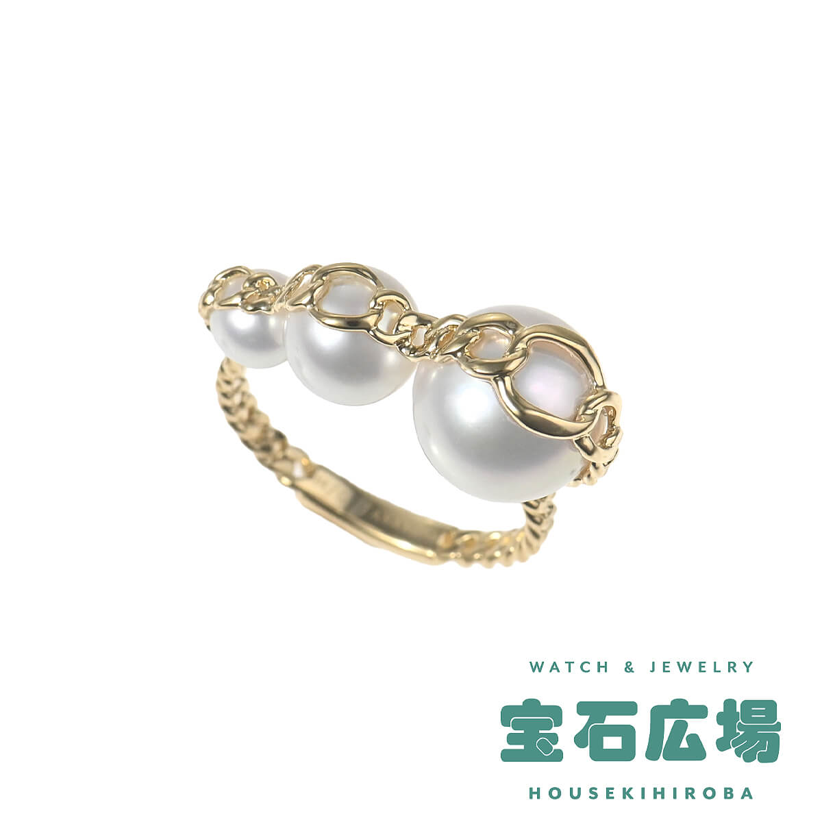 TASAKI（タサキ） ストレッチド 3P淡水パール リング RC-4566-18KYG