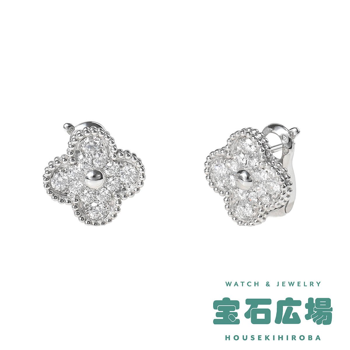 ヴァン クリーフ＆アーペル Van Cleef ＆ Arpels ヴィンテージアルハンブラ パヴェダイヤ イヤリングピアス VCARA44600 中古 レディース ジュエリー