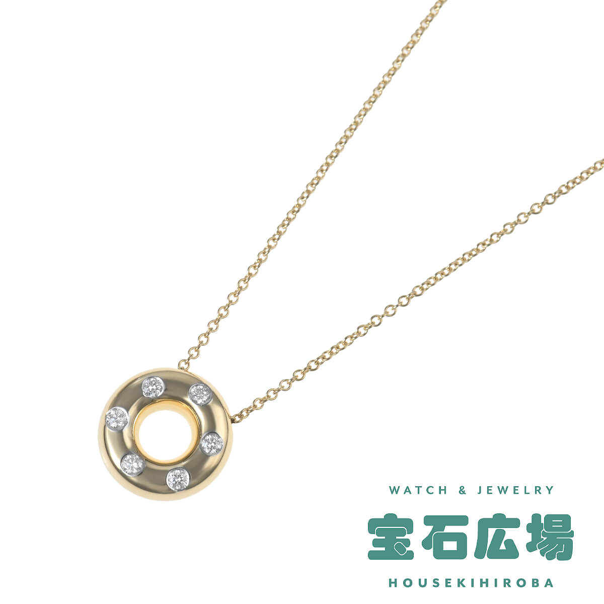ティファニー TIFFANY＆Co. ドッツサークル 6Pダイヤ ペンダントネックレス  中古 レディース ジュエリー