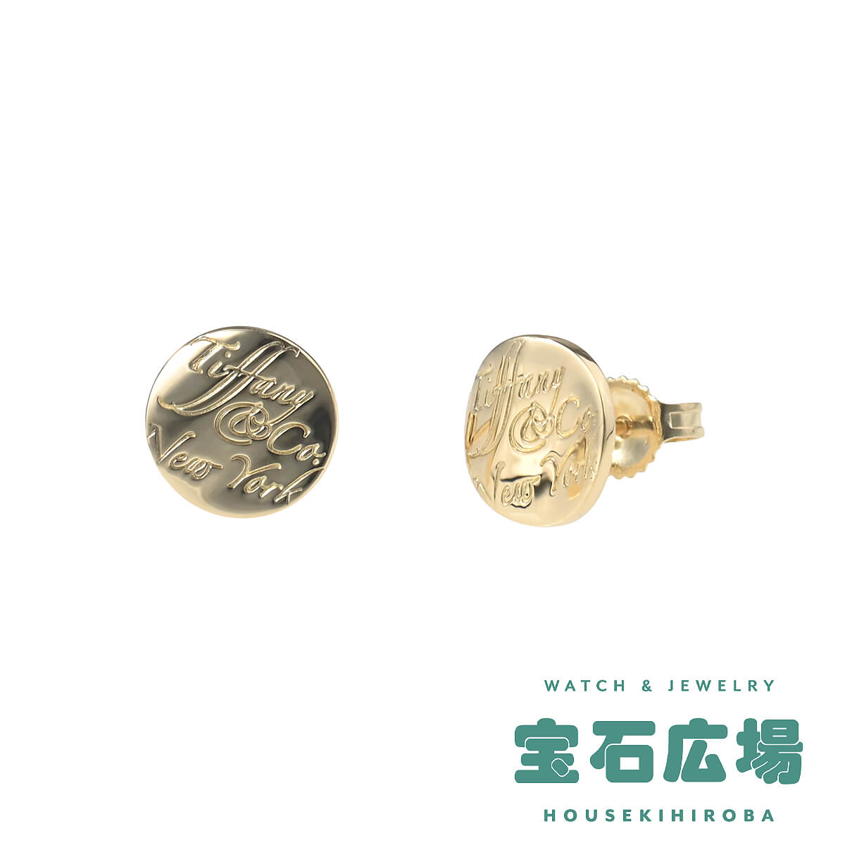 ティファニー TIFFANY＆Co. ノーツ New York ラウンド ピアス  中古 ユニセックス ジュエリー
