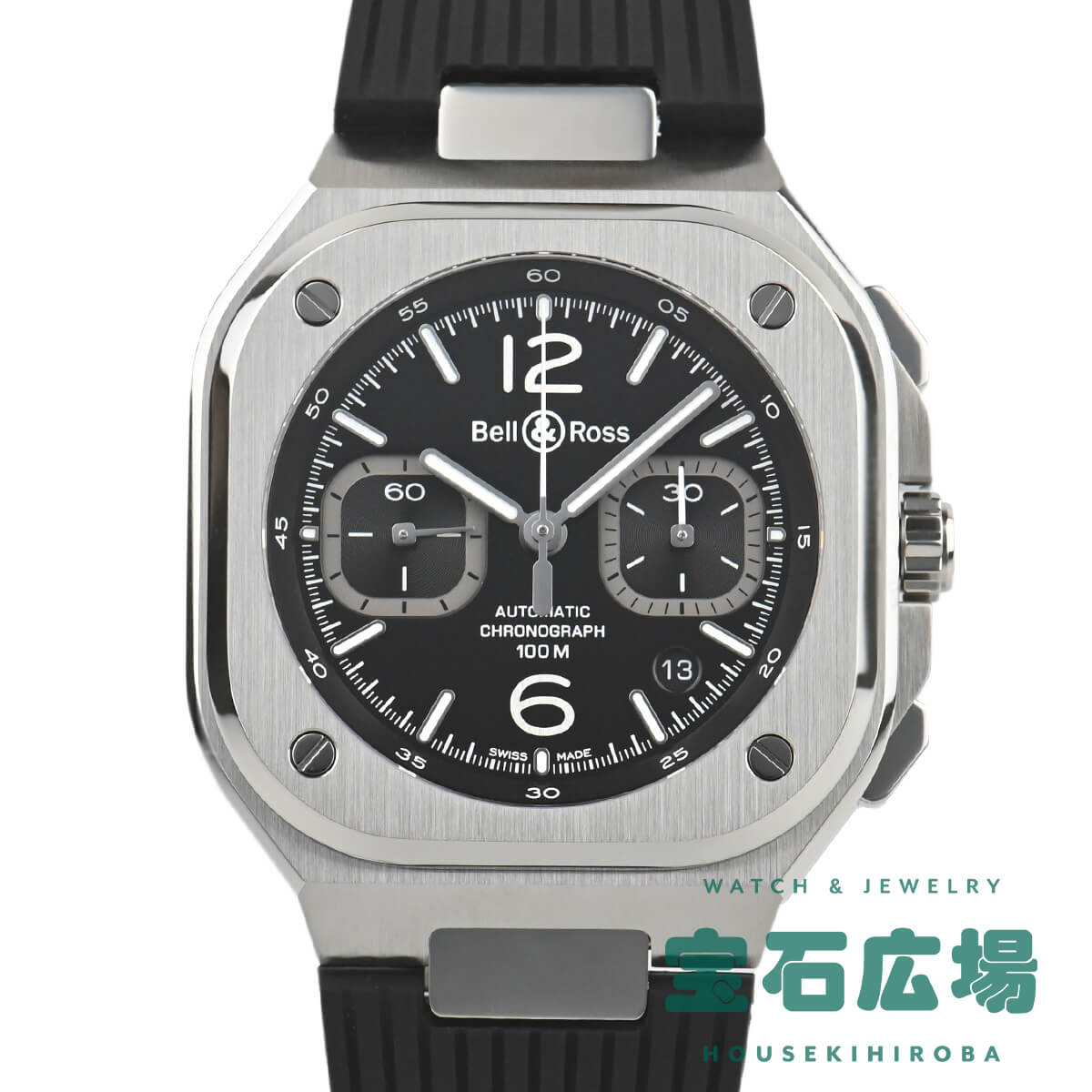 ٥ BELL &amp; ROSS BR05 CHRONO BLACK STEEL BR05C-BLC-ST/SRB   ӻ