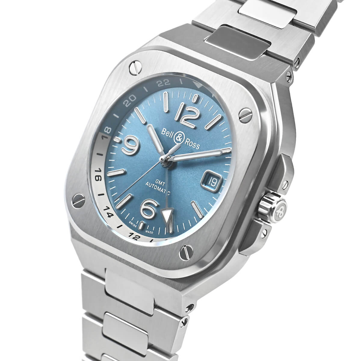 ベル＆ロス BELL & ROSS BR05 GMT SKYBLUE BR05G-PB-ST/SST 新品 メンズ 腕時計｜houseki-h｜02