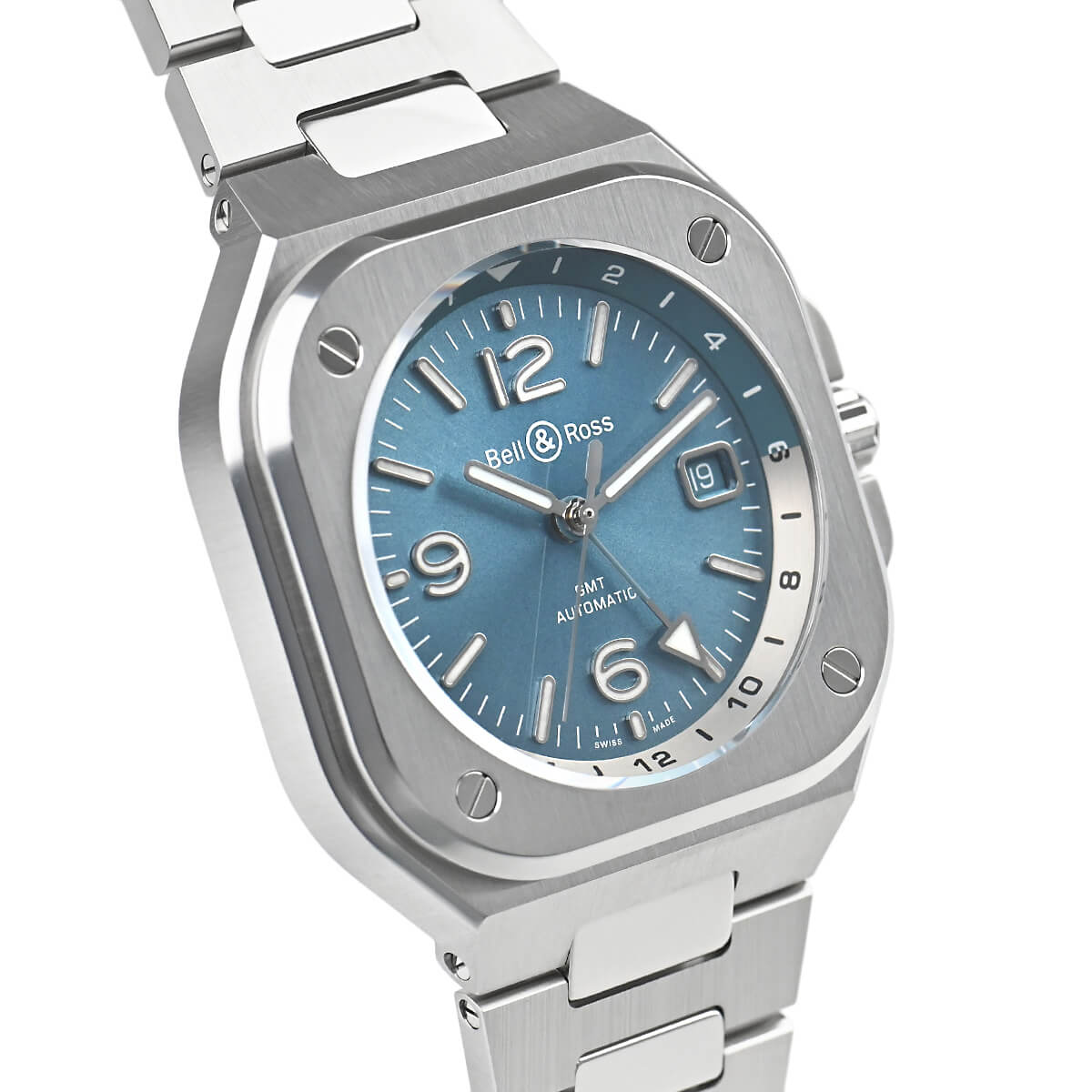 ベル＆ロス BELL & ROSS BR05 GMT SKYBLUE BR05G-PB-ST/SST 新品 メンズ 腕時計｜houseki-h｜03