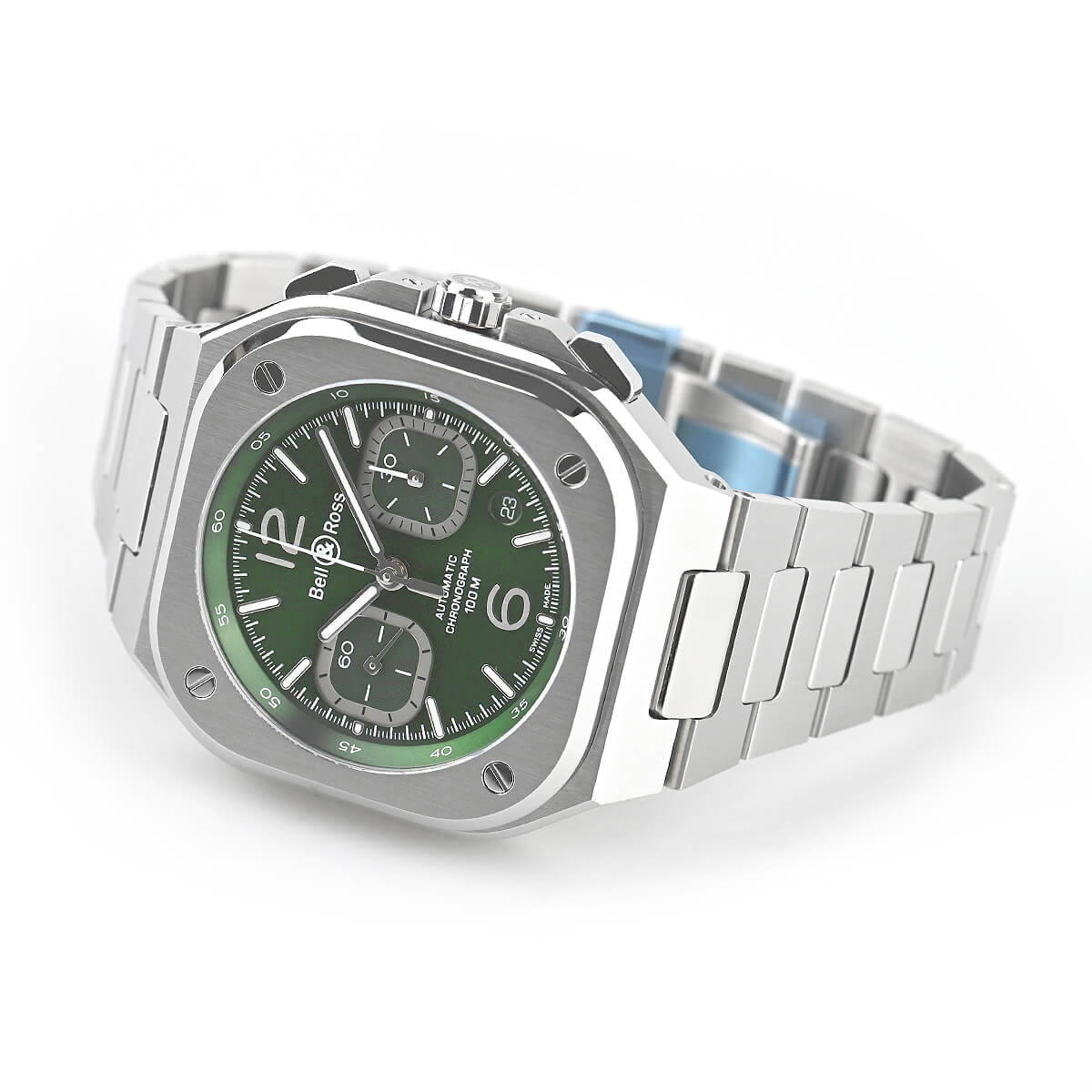 ベル＆ロス BELL & ROSS BR05 CHRONO GREEN STEEL BR05C-GN-ST/SST 新品 メンズ 腕時計｜houseki-h｜04