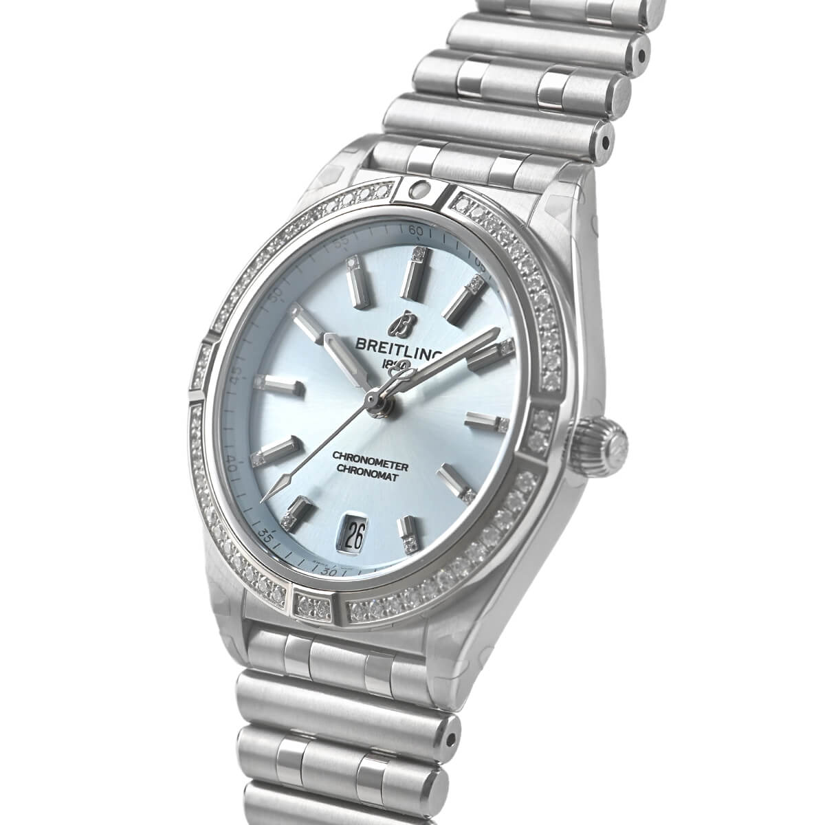 内部点検済 BREITLING ブライトリング クロノマット オートマチック 36 ダイヤベゼル U10380 U10380591A1U1 100m防水 デイト 純正ダイヤモンド 11Pダイヤ シルバー K18RG レッドゴールド SS ステンレス コンビ レディース 自動巻き【6ヶ月保証】【腕時計】【中古】 楽天市場】未使用 展示品 BREITLING ブライトリング クロノマット