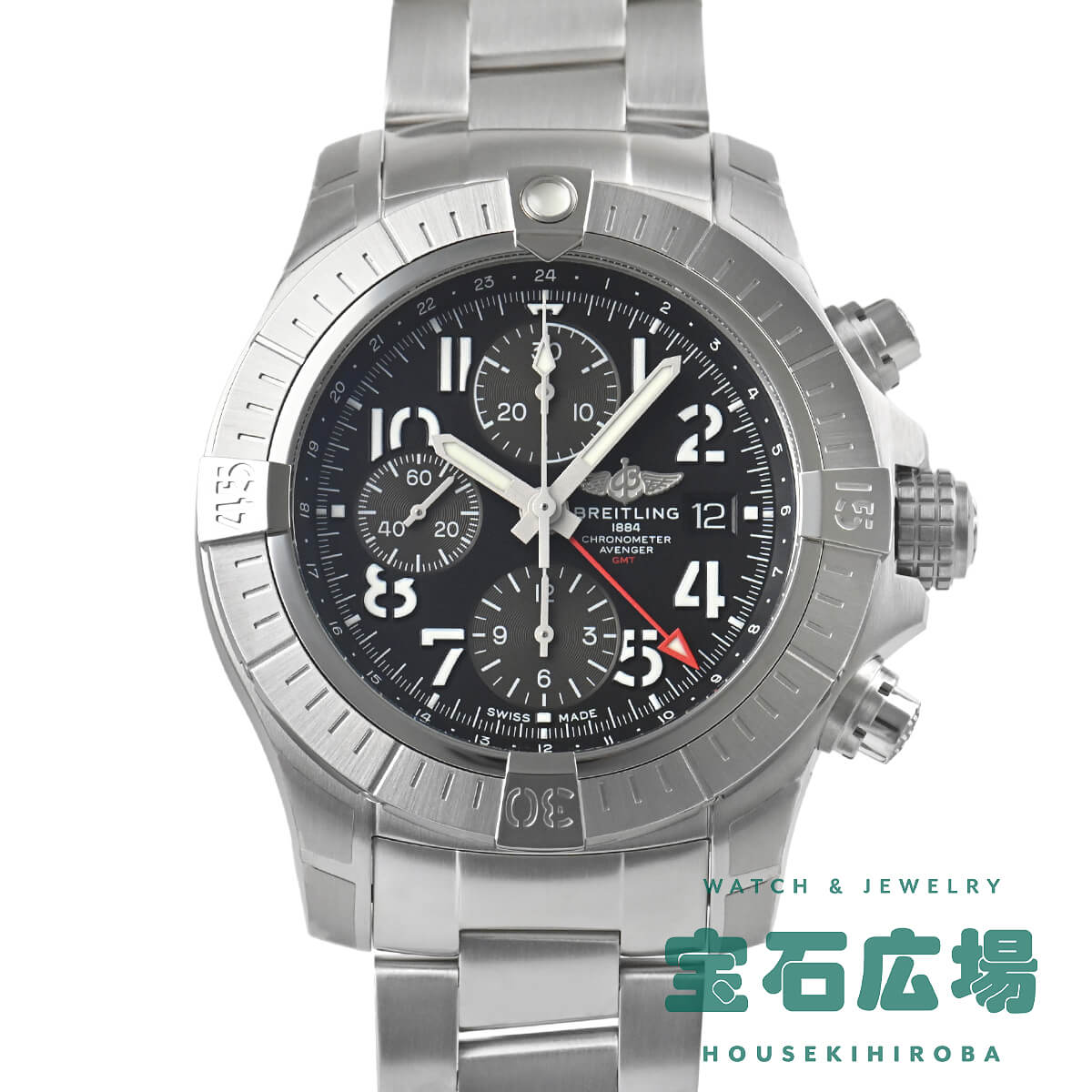 �u���C�g�����O BREITLING �A�x���W���[�N���m�O���t GMT 45 A24315101B1A1 �V�i �����Y �r���v